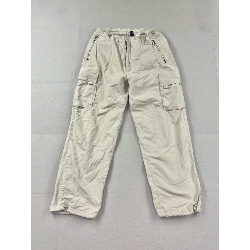 Vintage Y2K Gap Mens Baggy khaki Cargo Pants Beige Medium